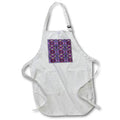 Apron - Pretty Purple Floral Geometric Pattern Patterns and Backgrounds