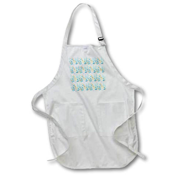 Apron - Pretty Pink, Blue, and Image Of Gold Conch Seashells Pattern Patterns and Backgrounds