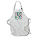 Apron - Pretty Flowers and Sprigs Of Leaves Pattern Patterns and Backgrounds