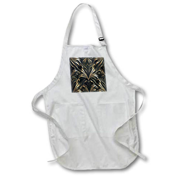 Apron - Modern Black and Image Of Burnished Gold Ornamental Patterns and Backgrounds