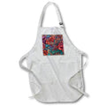 Apron - Pretty Red, Blue, and Purple Baroque Floral Pattern Patterns and Backgrounds