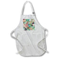 Apron - Pretty Pink, Mint Green, and Purple Brush Stroke Flower Abstract Patterns and Backgrounds