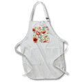 Apron - Pretty Red Image Of Watercolor Poppy Flower Pattern Patterns and Backgrounds