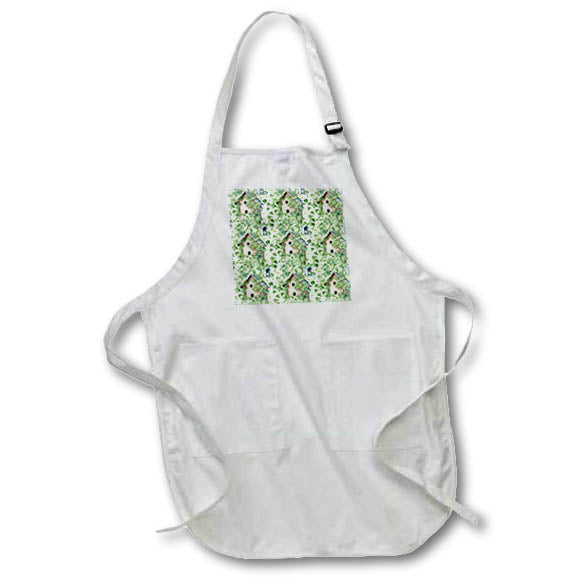 Apron - Pretty Ivy Covered Bird House Pattern Patterns and Backgrounds