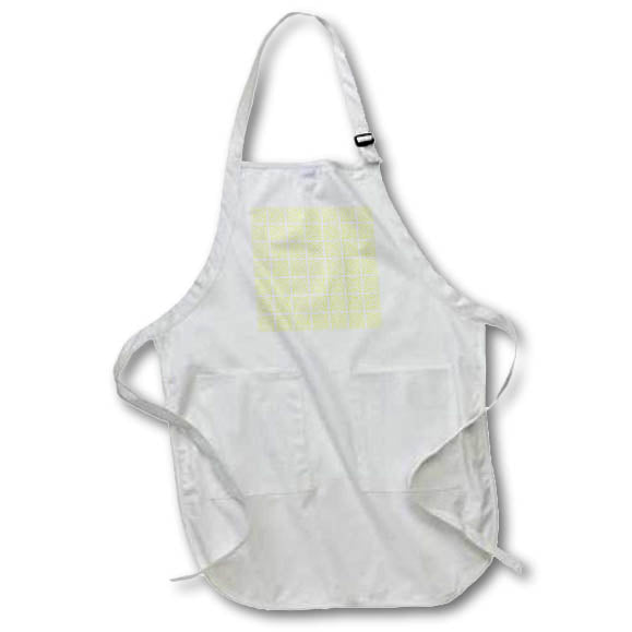 Apron - Art Deco Style Repeat Pattern Cream Digital Art - Circle Pattern