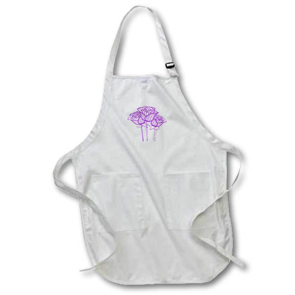 Apron - Enchanted Mesh Graphic Purple Roses Vector Vector Art - Purple Roses