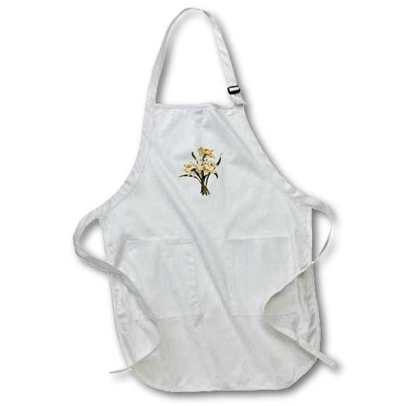 Apron - Double Narcissi Spring Flower Daffodil Bouquet Cut Out Vector Art - Daffodil