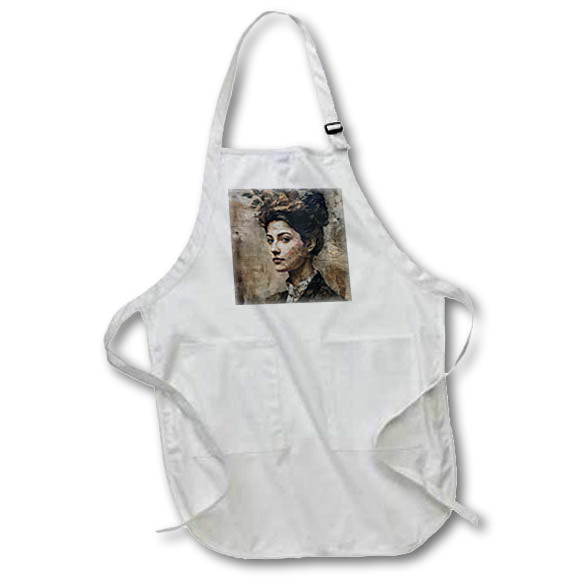 Apron - Vintage Woman Painting AI Generated Art