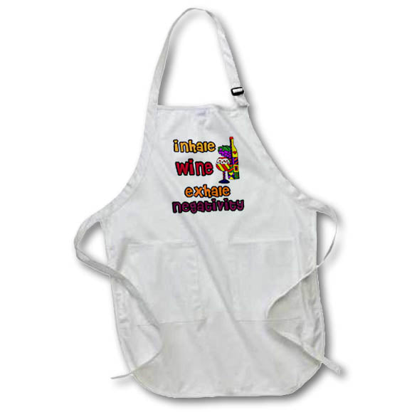 Apron - Cute funny Inhale Wine Exhale NegativityWine Drinker Drinking Drinking