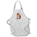 Apron - Cute funny Red Fox reading Newspaper Satire Cartoon Funny
