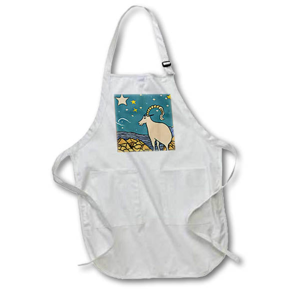 Apron - A cool goat representing Capricorn Zodiac - Capricorn