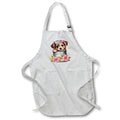 Apron - Cute Puppy In A Cake With Flowers Illustration Illustrations
