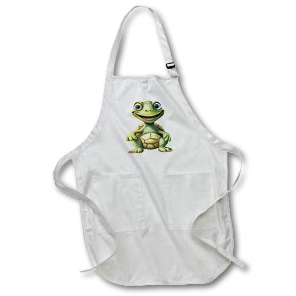 Apron - Cute Silly Smiling Turtle Illustration Illustrations