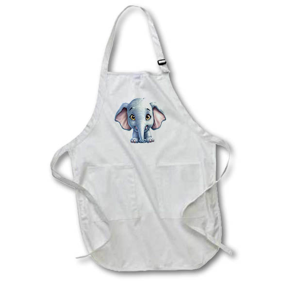 Apron - Cute Baby Elephant Illustration Illustrations