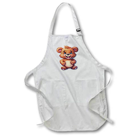 Apron - Cute Silly Smiling Bear Illustration Illustrations