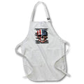 Apron - Stars and Stripes Patterned Skull Illustration Illustrations