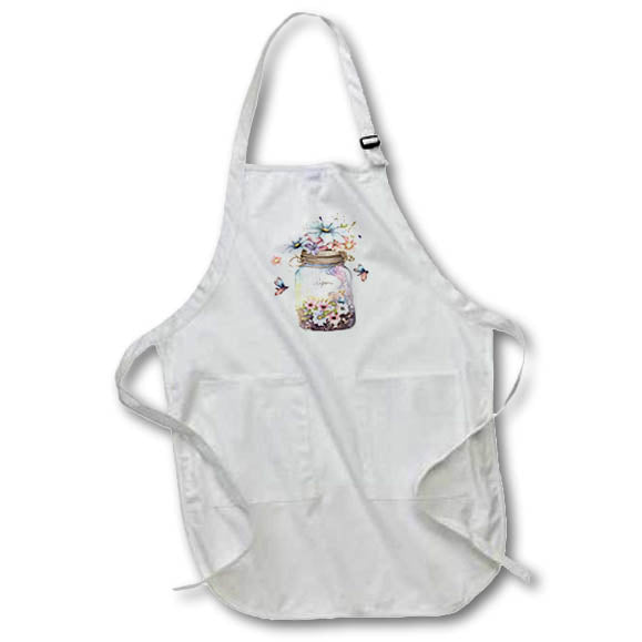 Apron - Pretty Jar Of Flowers Illustration Illustrations