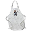 Apron - Dad Bear Riding A Motorcycle Illustration Illustrations