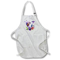 Apron - Pretty Floral Monogram Initial V Monograms