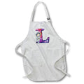 Apron - Cute Astronaut Monogram Initial L Monograms