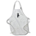 Apron - Minimalistic Jackdaw In Flight Silhouette Vector Art - Jackdaw