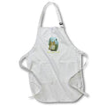 Apron - Quirky Peeking Duck Face Over Punny Asian Text Vector Art - Duck