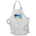 Apron - Ocean Wave With An Image Of Gold Sparkle Background Backgrounds