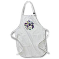 Apron - Purple and White Flower Circle Illustration Illustrations