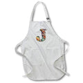 Apron - Boho Floral Monogram Initial J Monograms