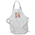 Apron - Pretty Image Of Watercolor Floral Monogram Initial H Monograms