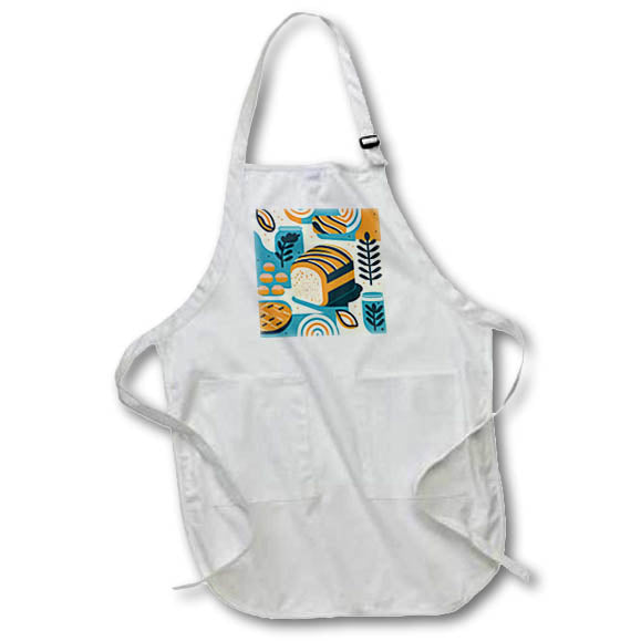 Apron - Geometric forms frame this mid-century bread image Craftsman Studios - Mid-Century Modern