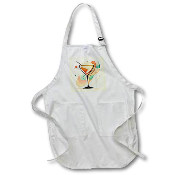 Apron - Mid-century modern lines frame this martini artwork Craftsman Studios - Mid-Century Modern