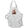 Apron - Cute Floral Bear Reading A Book Illustration Illustrations