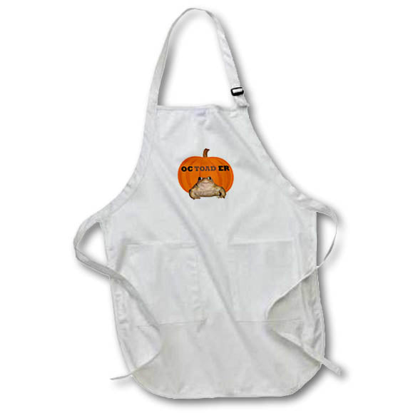Apron - Octoader Halloween Pun With Toad Holiday Fun Vector Art - Halloween Toad