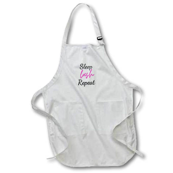 Apron - Text of Sleep Lash Repeat 3dRose Mary Aikeen- Salon