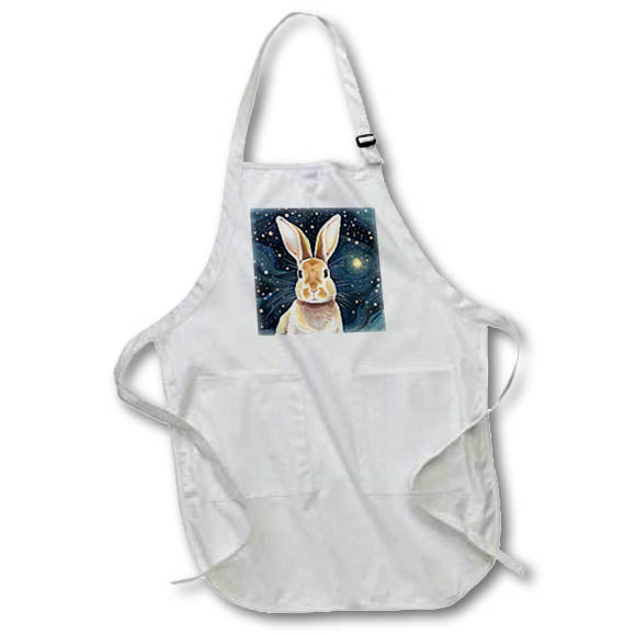 Apron - Rabbit in the Starry Night Sky AI Generated Art
