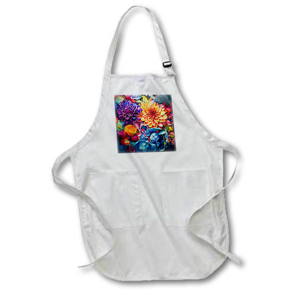 Apron - Vibrant abstract floral design CR Media - Illustrations
