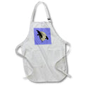 Apron - Crows In Flight Silhouetted Against A Large Moon Vector Art Vector Art - Crows