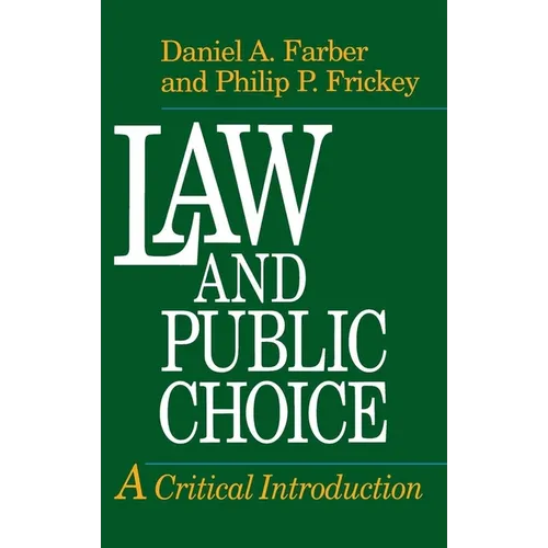 Law and Public Choice: A Critical Introduction - Paperback