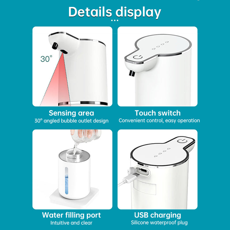 Touchless Sensor Soap Dispenser for Bathroom & Kitchen. Offers Foam and Liquid Modes.