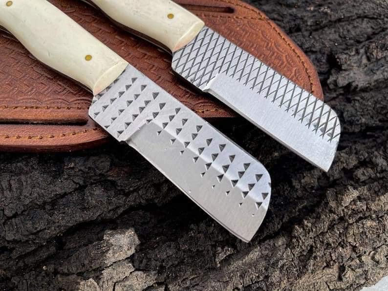 Custom handmade d2 steel bull cutter knife
