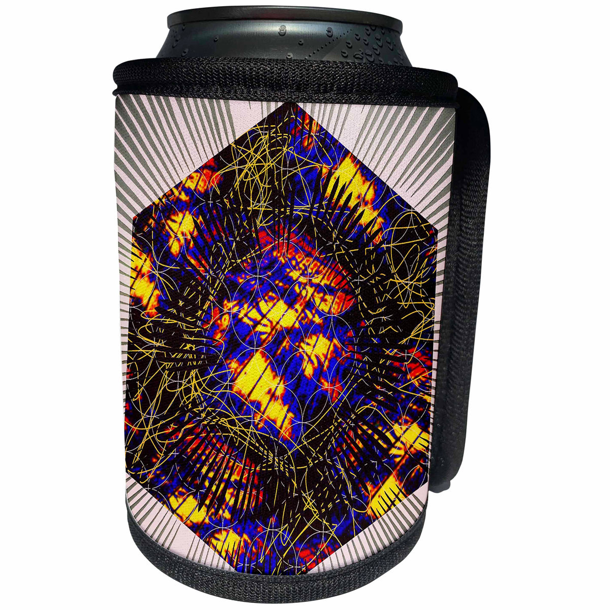 3dRose DYLAN SEIBOLD - PHOTO ABSTRACTION - EXPLOSIVE ART CUBE - Can Cooler Bottle Wrap (cc_245723)