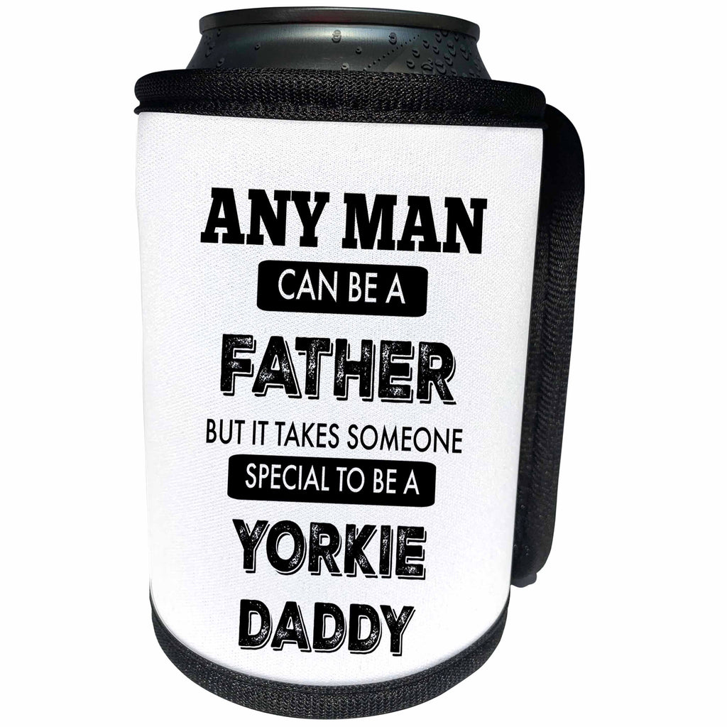 3dRose BrooklynMeme Dogs - Yorkie Daddy - Can Cooler Bottle Wrap (cc_253099)