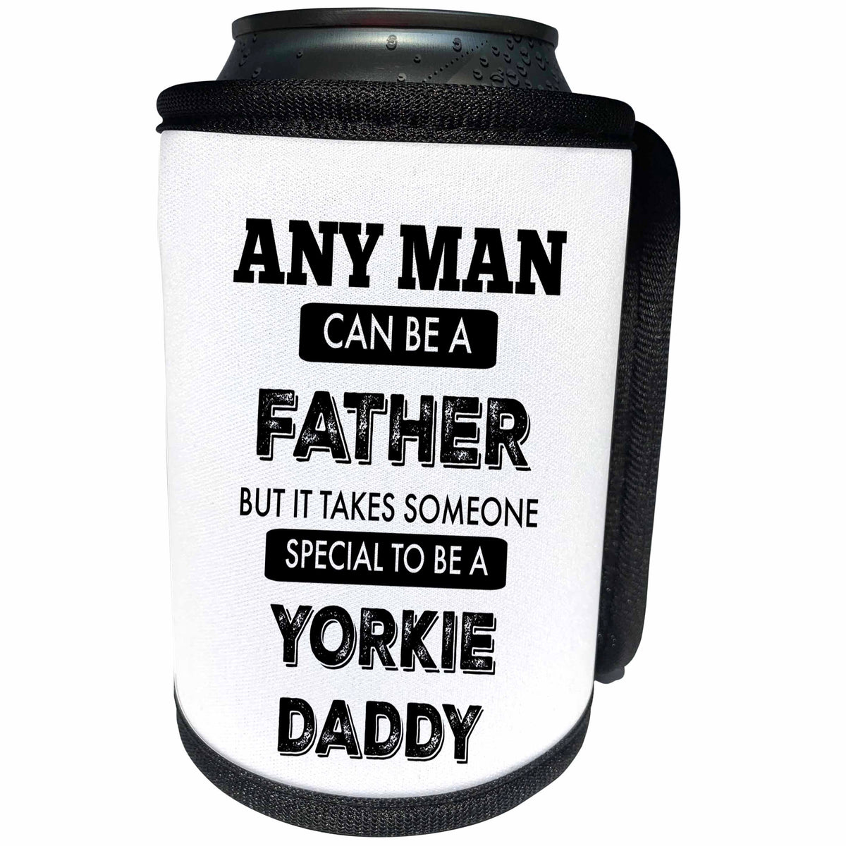 3dRose BrooklynMeme Dogs - Yorkie Daddy - Can Cooler Bottle Wrap (cc_253099)