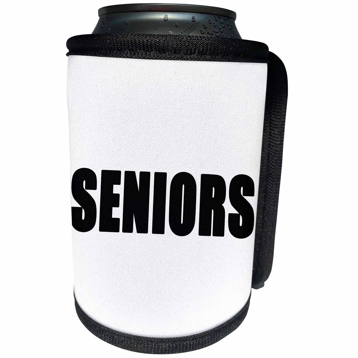3dRose EvaDane - Quotes - Seniors Black - Can Cooler Bottle Wrap (cc_254600)