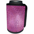 3dRose Anne Marie Baugh - Foil Patterns - Pretty Pink On Pink Faux Foil Giraffe Print Pattern - Can Cooler Bottle Wrap (cc_254825)