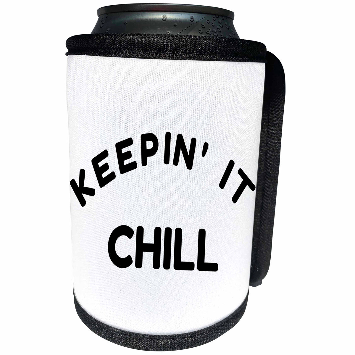 3dRose BrooklynMeme Sayings - Keepin it chill - Can Cooler Bottle Wrap (cc_261272)
