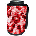3dRose RinaPiro Patterns - Flowers. Abstract. Burgundy. - Can Cooler Bottle Wrap (cc_268740)