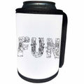 3dRose Alexis Design - Decorative Text - Fun - beautiful decorative text on white - Can Cooler Bottle Wrap (cc_273307)