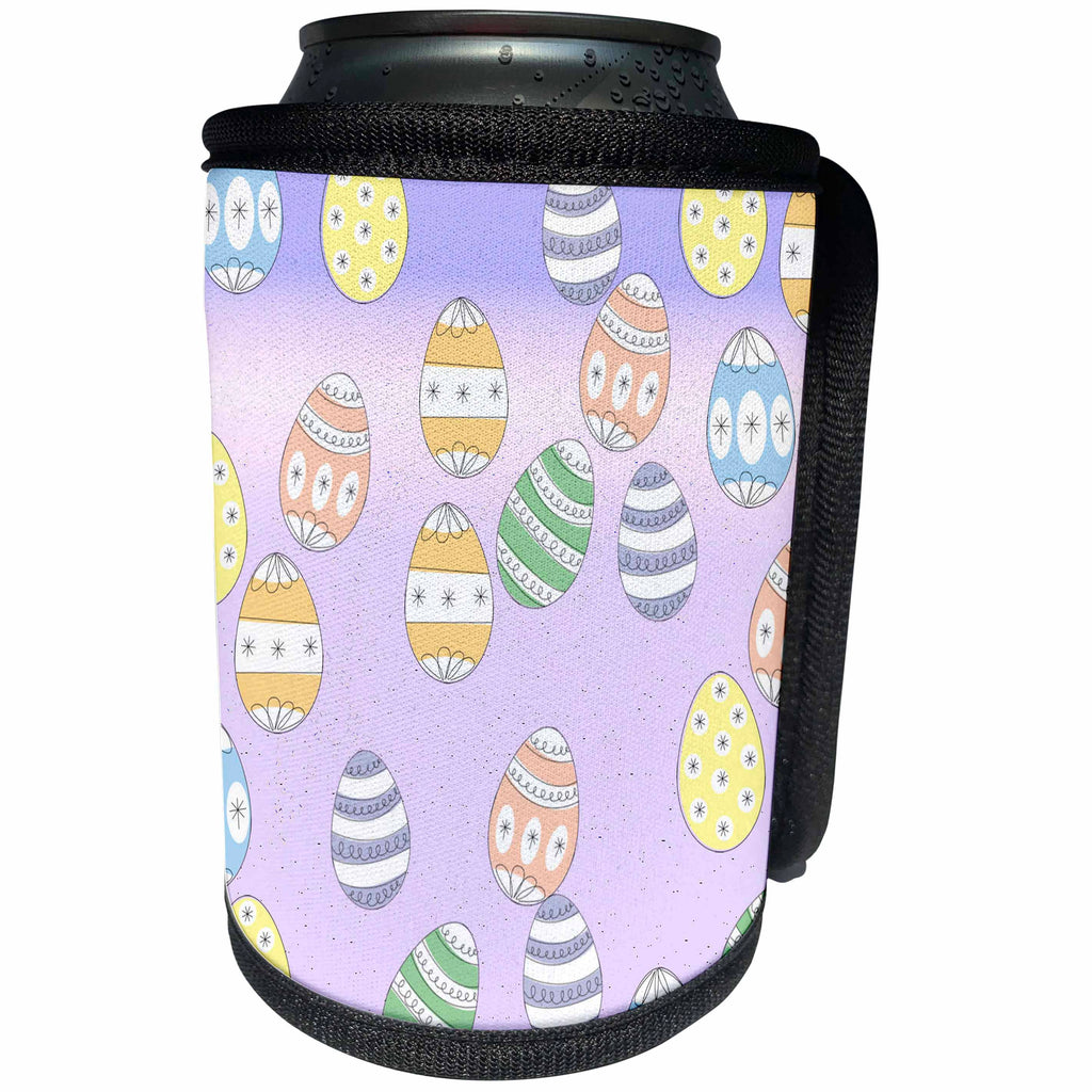3dRose Patricia Sanders Easter - Easter Eggs - Can Cooler Bottle Wrap (cc_27902)